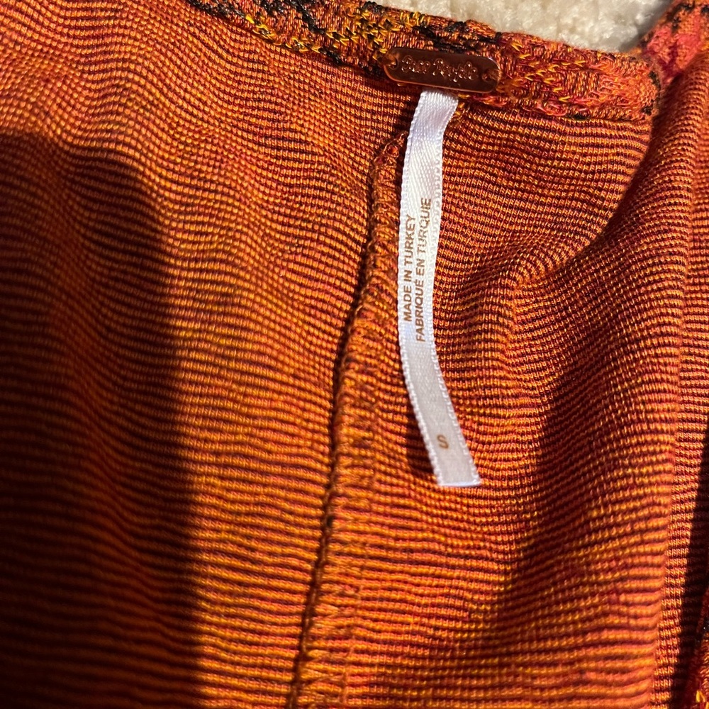 Orange Zigzag Pattern Phoenix Button Front Playsu… - image 8